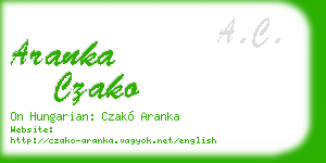 aranka czako business card